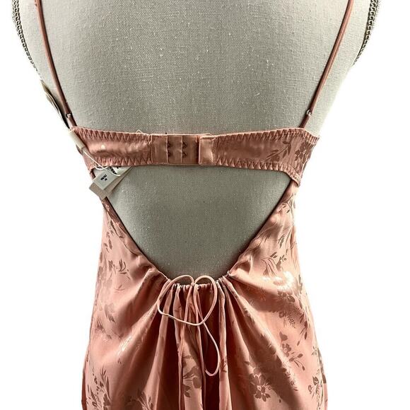 For Love & Lemons Lola Midi Pink Slip Dress Size M - Picture 8 of 9